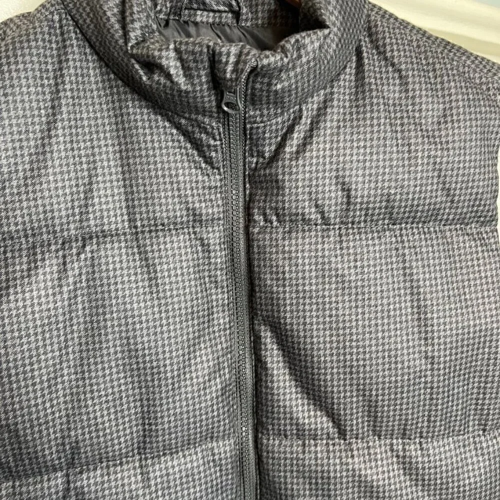 Old Navy Gender-Neutral Grey Herringbone Frost-Free Puffer Vest for Kids